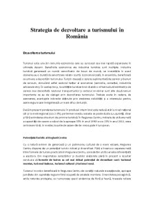 Strategia de Dezvoltare a Turismului în România - Pagina 1