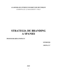 Strategia de Branding a Spaniei - Pagina 1