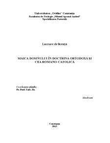 Învățătură despre Maica Domnului în doctrina ortodoxă și cea romano-catolică - Pagina 1