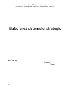 Elaborarea Sistemului Strategic - Pagina 1
