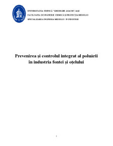 Prevenirea și Controlul Integrat al Poluării în Industria Fontei și Oțelului - Pagina 1