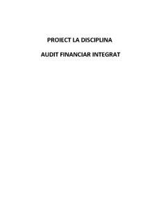 Audit Financiar Integrat - Pagina 1