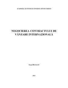 Negocierea Contractului de Vânzare Internațională - Pagina 1