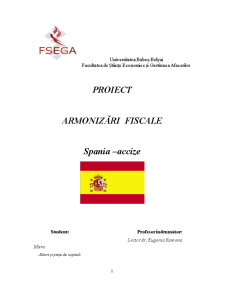 Amortizări fiscale - Spania - accize - Pagina 1