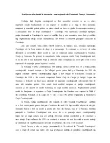 Drept comparat - justiția constituțională în sistemele constituționale ale României, Franței, Germaniei - Pagina 1