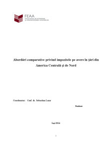 Abordări Comparative Privind Impozitele pe Avere în Țări din America Centrală și de Nord - Pagina 1