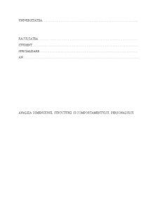 Analiza Dimenisunii, Structurii și Comportamentului Personalului - Pagina 1