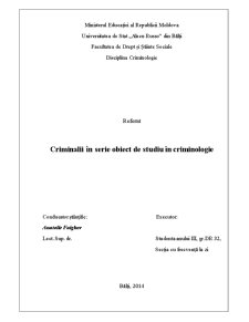 Criminalii în Serie Obiect de Studiu în Criminologie - Pagina 1
