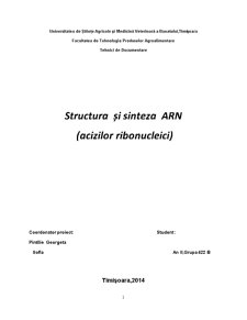 Structura și Sinteza ARN - Pagina 1