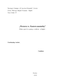 Western vs Eastern Mentality - Pagina 1