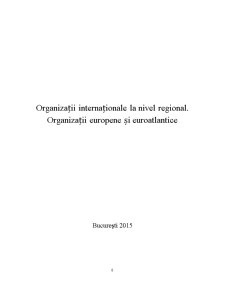 Organizații Internaționale la Nivel Regional - Pagina 1
