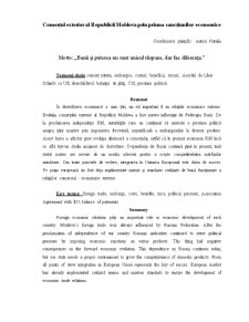 Comerțul Exterior al Republicii Moldova prin Prisma Sancțiunilor Economice - Pagina 1