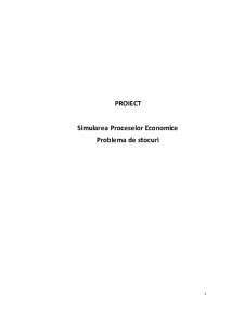 Simularea proceselor economice - problema de stocuri - Pagina 1