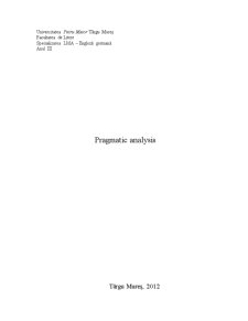 Pragmatic Analysis - Pagina 1