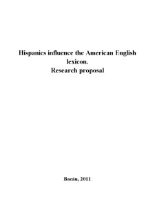 Hispanic Influence on the English Lexicon - Pagina 1