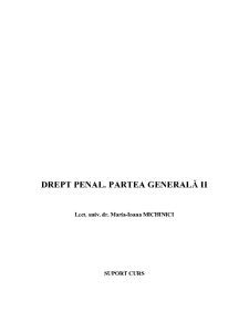 Drept Penal General - Pagina 1