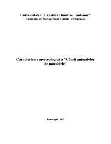 Caracterizarea merceologica a cărnii de măcelărie - Pagina 1