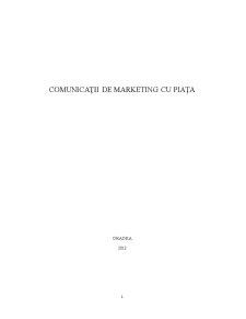 Comunicații de Marketing cu Piața - Pagina 1