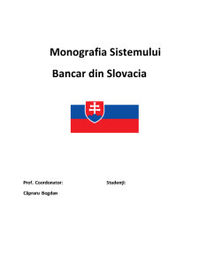 Monografia Sistemului Bancar din Slovacia - Pagina 1