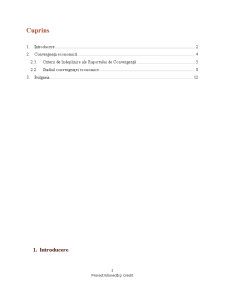 Analiza gradului de îndeplinire a criteriilor de convergență (nominală și reală) de către Bulgaria - Pagina 2