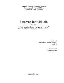 Întreprindere de Transport - Pagina 1