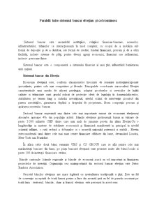 Sistemul bancar elvețian și cel românesc - analiză comparativă - Pagina 1