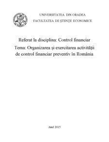 Controlul Financiar Preventiv în România - Pagina 1
