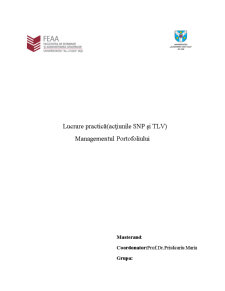 Lucrare practică (actiunile SNP și TIV) - managementul portofoliului - Pagina 1