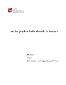 Analiza Pieței Cardurilor de Credit în România - Pagina 1