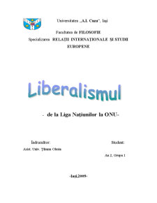 Liberalismul - de la Liga Națiunilor Unite - Pagina 1