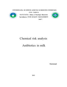 Antibiotics în Milk - Pagina 1
