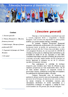 Educatia, Formarea și Tineretul în Europa - Pagina 1
