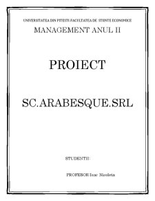SC Arabesque SRL - Pagina 1