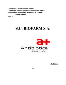 Analiza comparativă între Biofarm și Antibiotice Iași - Pagina 1