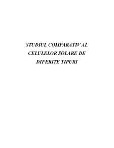 Studiul comparativ al celulelor solare de diferite tipuri - Pagina 1