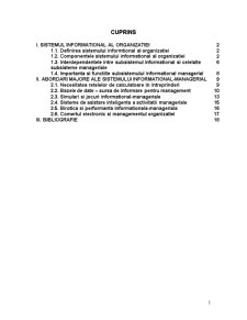 Sistemul informațional al organizației - Pagina 1
