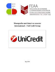 Monografia unei bănci cu caracter internațional - UniCredit Group - Pagina 1