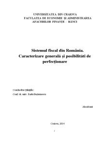 Sistemul fiscal din România - caracterizare generală și posibilități de perfecționare - Pagina 2