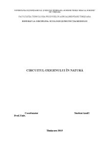 Circuitul oxigenului în natură - Pagina 1