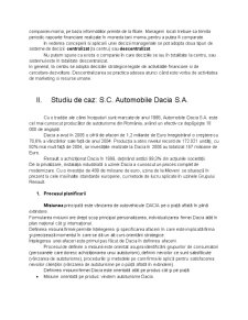 Mecanisme de planificare, control și decizie în companiile multinaționale - SC Dacia SA - Pagina 5