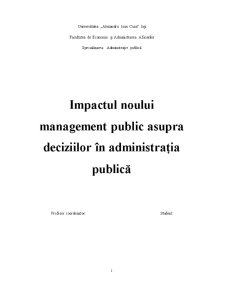 Impactul noului management public asupra deciziilor din administrația publică - Pagina 1