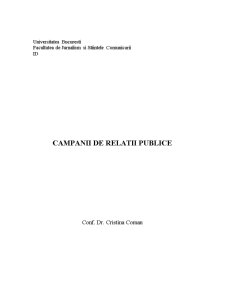 Campanii de relații publice - Pagina 1