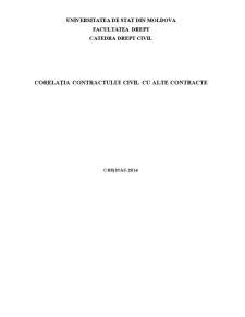 Corelația contractului civil cu alte contracte - Pagina 1