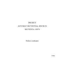 Automat secvențial sincron - secventa 03574 - Pagina 1