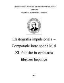 Elastografia impulsională - Comparație între sonda M și XL folosite în evaluarea fibrozei hepatice - Pagina 1