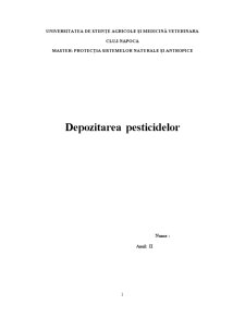 Depozitarea pesticidelor - Pagina 1