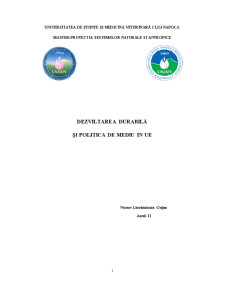 Dezvoltarea durabilă și politica de mediu în UE - Pagina 1