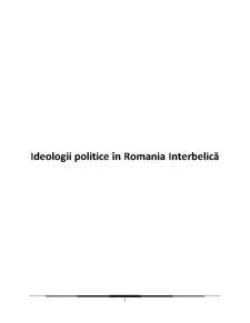 Ideologii politice în România Interbelică - Pagina 2