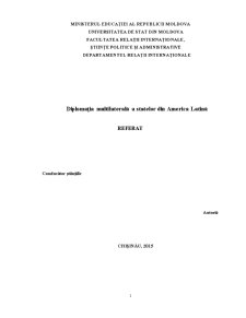 Diplomația multilaterală a statelor din America Latină - Pagina 1