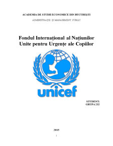 Fondul Internațional al Națiunilor Unite pentru Urgențe ale Copiilor - Pagina 1